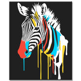 Paint by Numbers Animals Zebra Blobs
